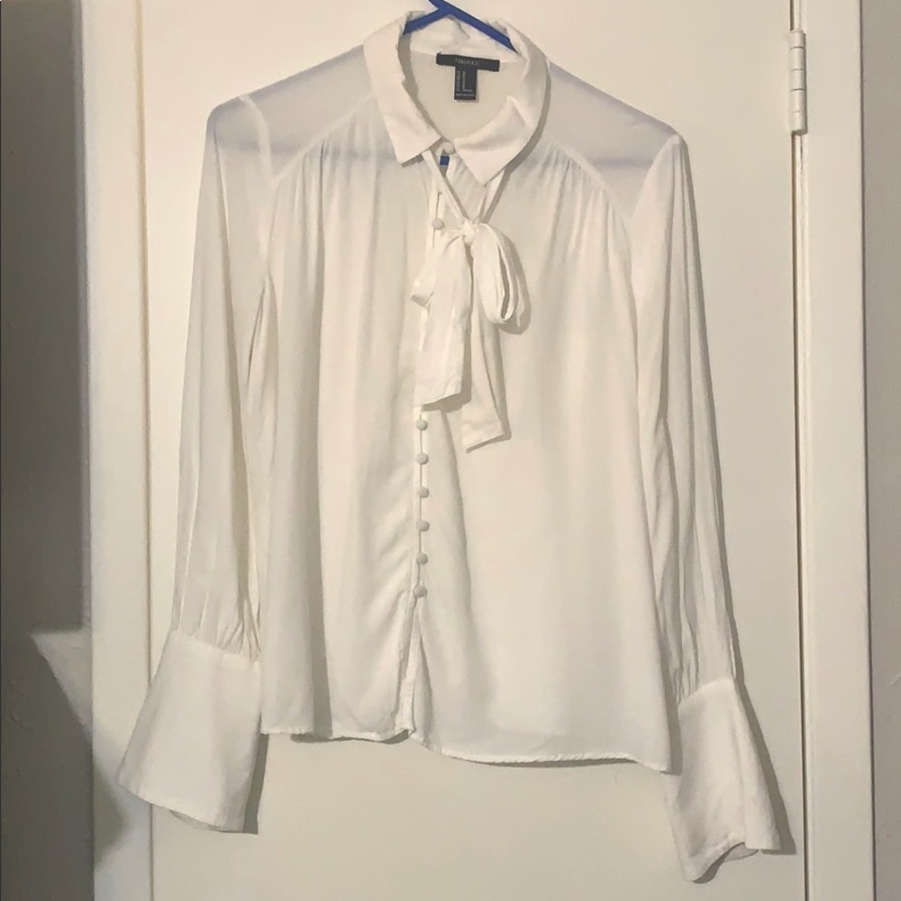 White button down blouse
